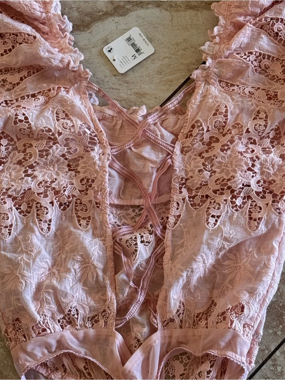 NWT Free People Pink Land Of The Free Bodysuit‎